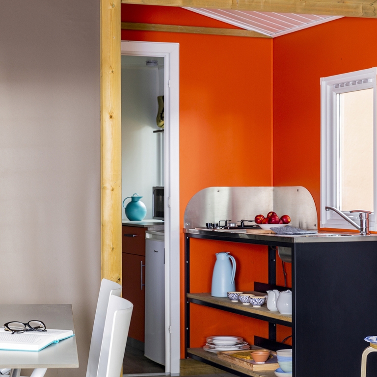 Living room with kitchenette