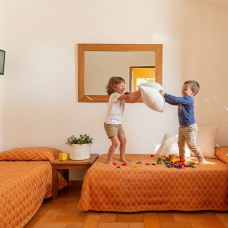 Soggiorno con due letti singoli