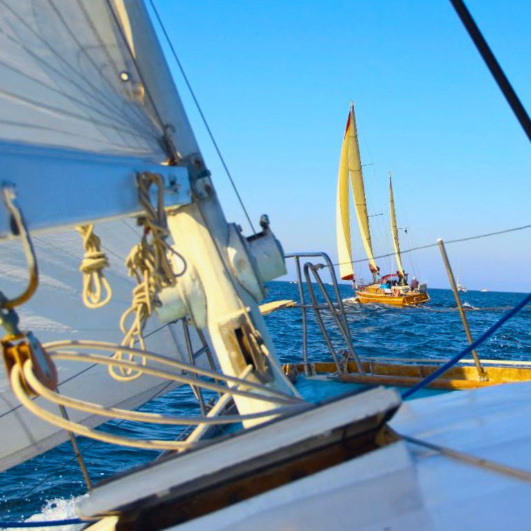 Sailing the open sea  with Argentario Sailing Week